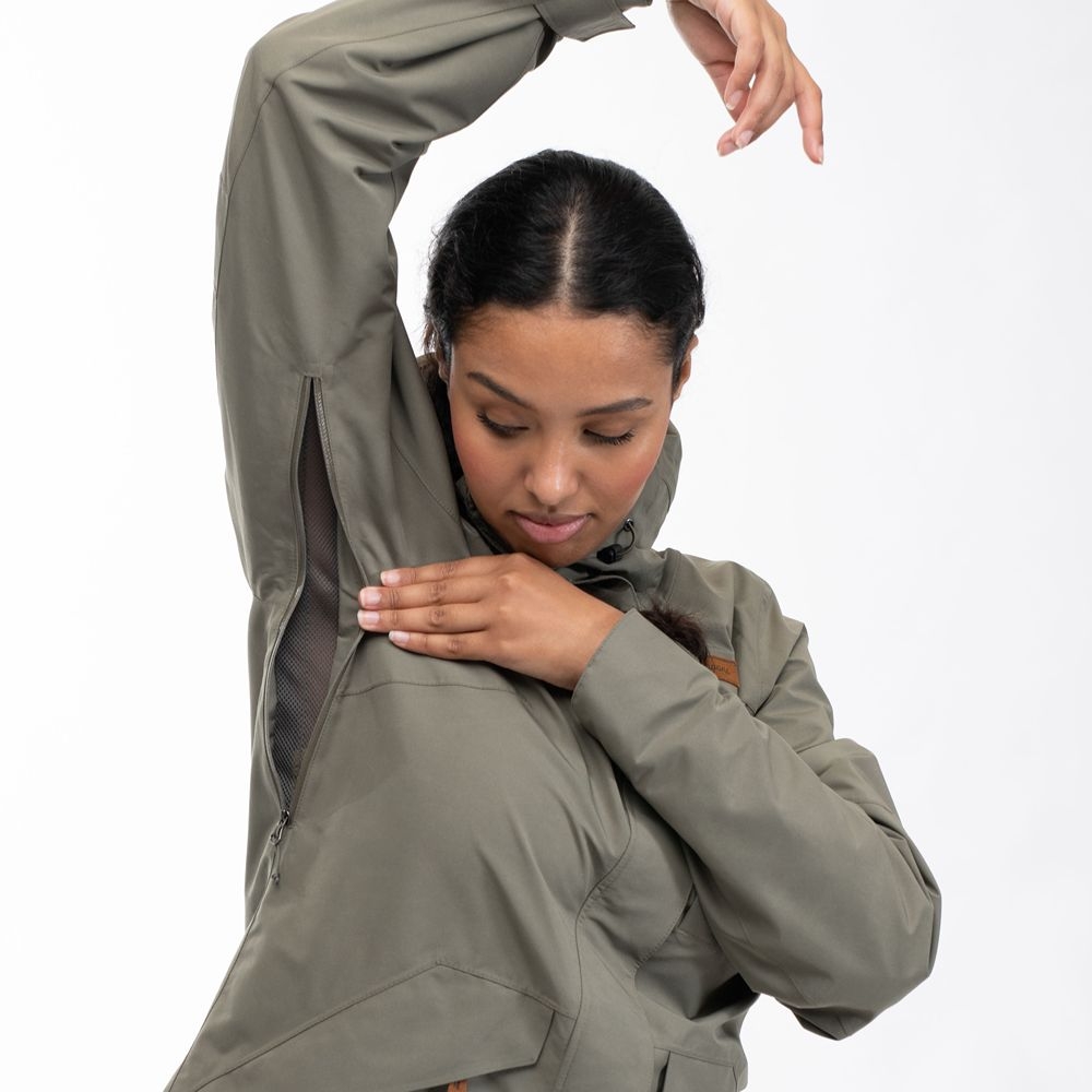 Bergans Nordmarka 2L Shell Jacket Women's Green Mud 3072-12731 jassen online bestellen bij Kathmandu Outdoor & Travel
