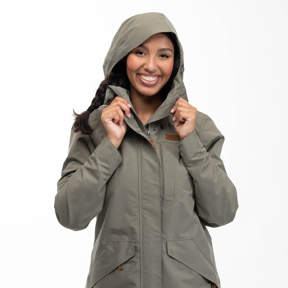 Bergans Nordmarka 2L Shell Jacket Women's Green Mud 3072-12731 jassen online bestellen bij Kathmandu Outdoor & Travel