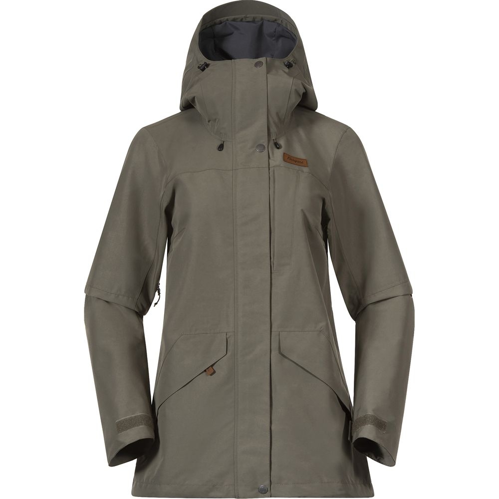 Bergans Nordmarka 2L Shell Jacket Women's Green Mud 3072-12731 jassen online bestellen bij Kathmandu Outdoor & Travel