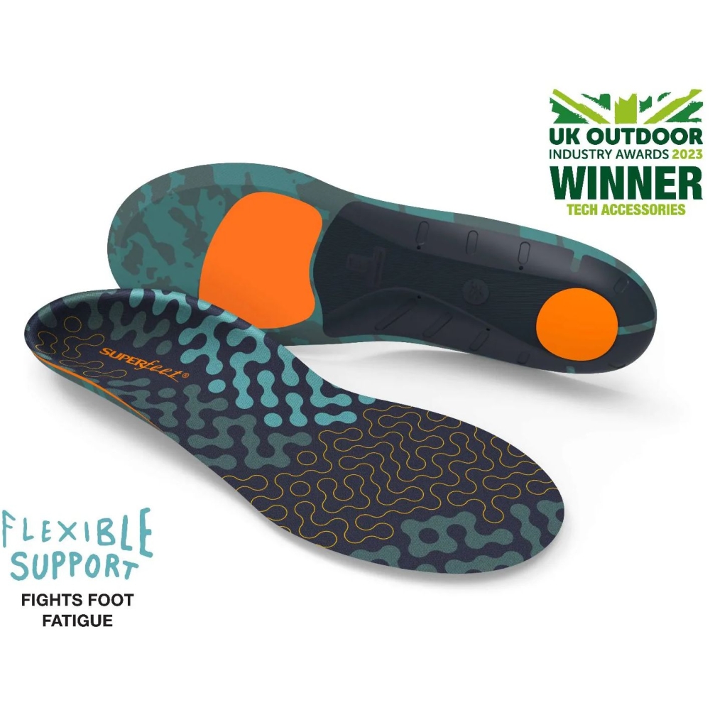 Superfeet Active Cushion High Arch Sea Pine  FL4350 schoenonderhoud online bestellen bij Kathmandu Outdoor & Travel
