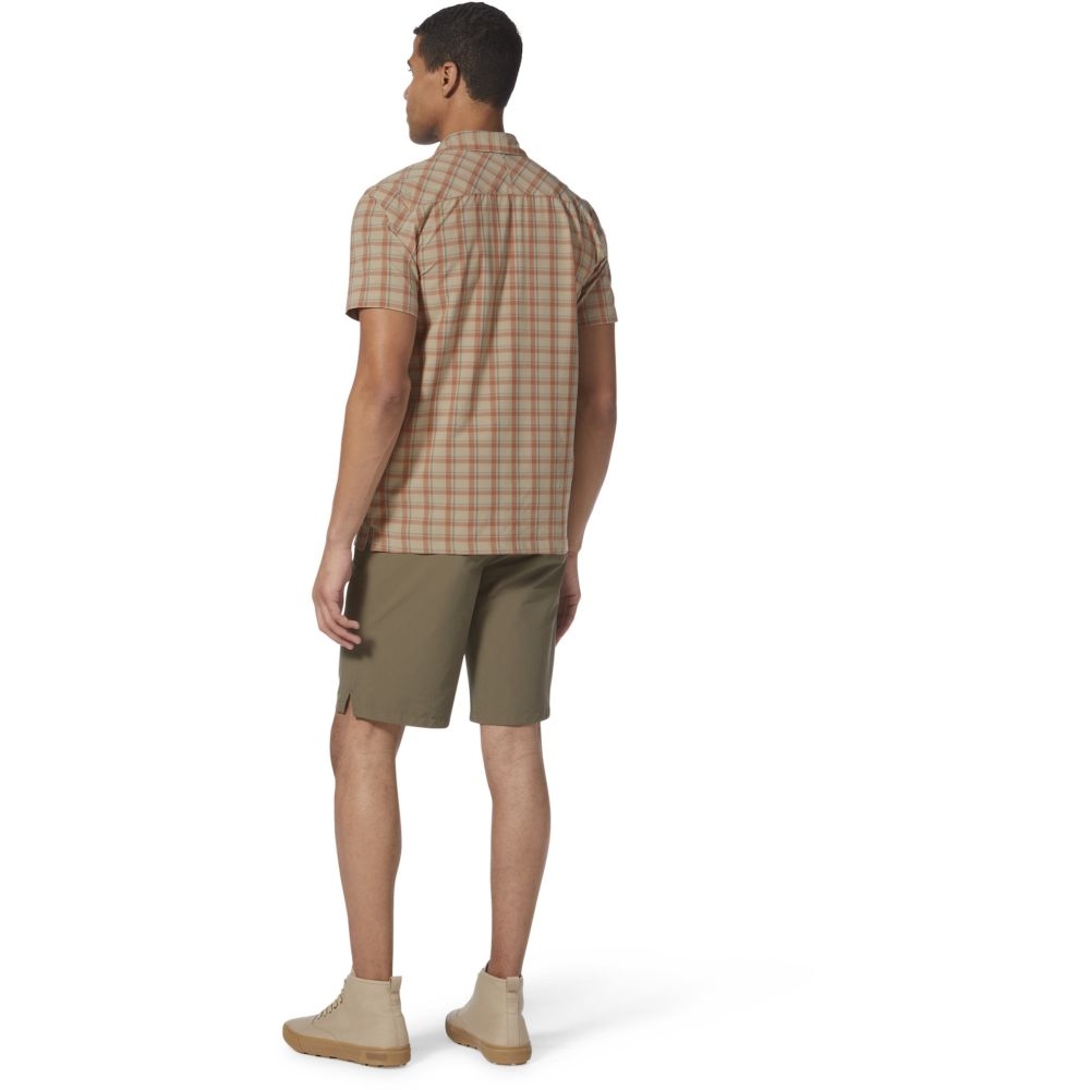 Royal Robbins Amp Lite Plaid S/S Khaki Cloverdale Y421028-293 shirts en tops online bestellen bij Kathmandu Outdoor & Travel