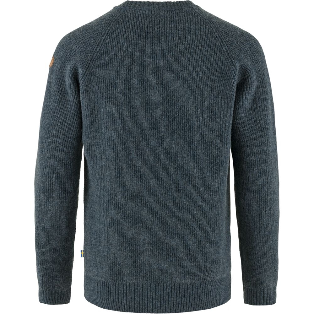 Fjällräven Övik Rib Sweater Navy F87165-560 fleeces en truien online bestellen bij Kathmandu Outdoor & Travel