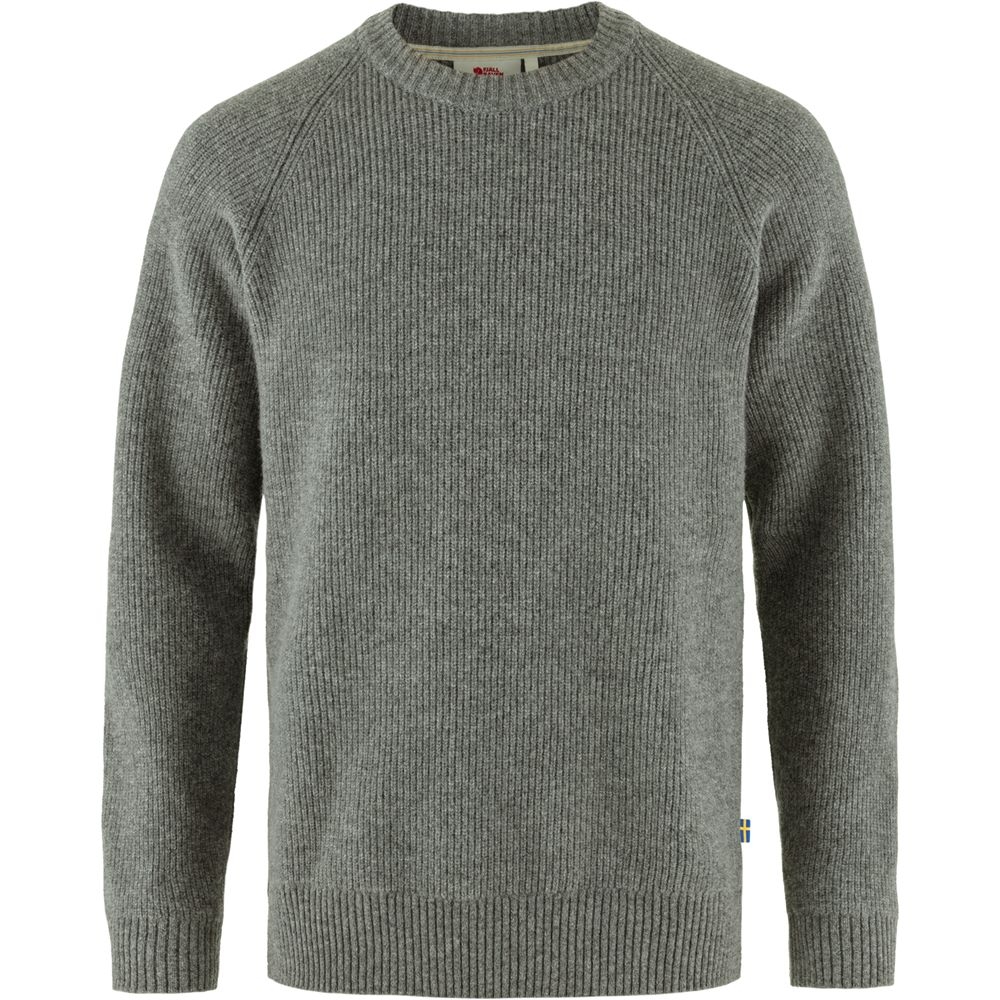 Fjällräven Övik Rib Sweater Grey F87165-020 fleeces en truien online bestellen bij Kathmandu Outdoor & Travel