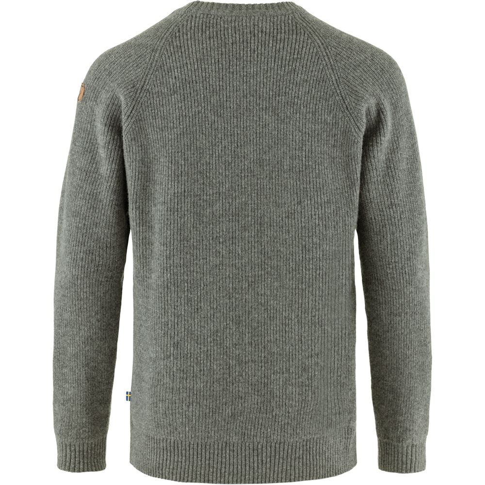 Fjällräven Övik Rib Sweater Grey F87165-020 fleeces en truien online bestellen bij Kathmandu Outdoor & Travel