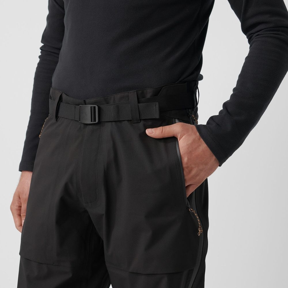Fjällräven Keb Eco-Shell Trousers Black F82415-550 broeken online bestellen bij Kathmandu Outdoor & Travel
