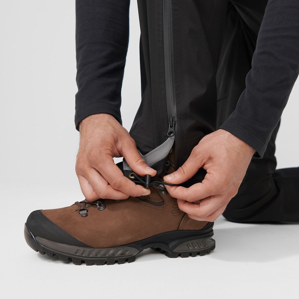 Fjällräven Keb Eco-Shell Trousers Black F82415-550 broeken online bestellen bij Kathmandu Outdoor & Travel