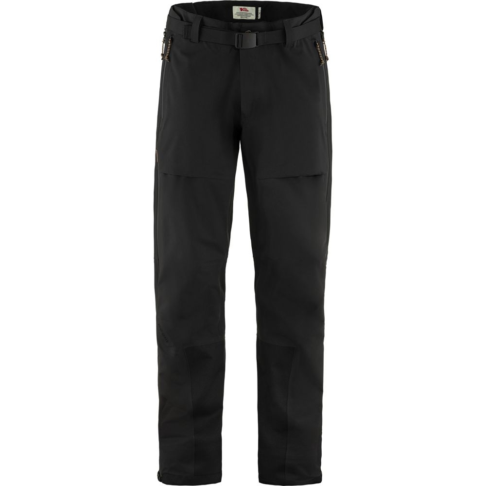Fjällräven Keb Eco-Shell Trousers Black F82415-550 broeken online bestellen bij Kathmandu Outdoor & Travel