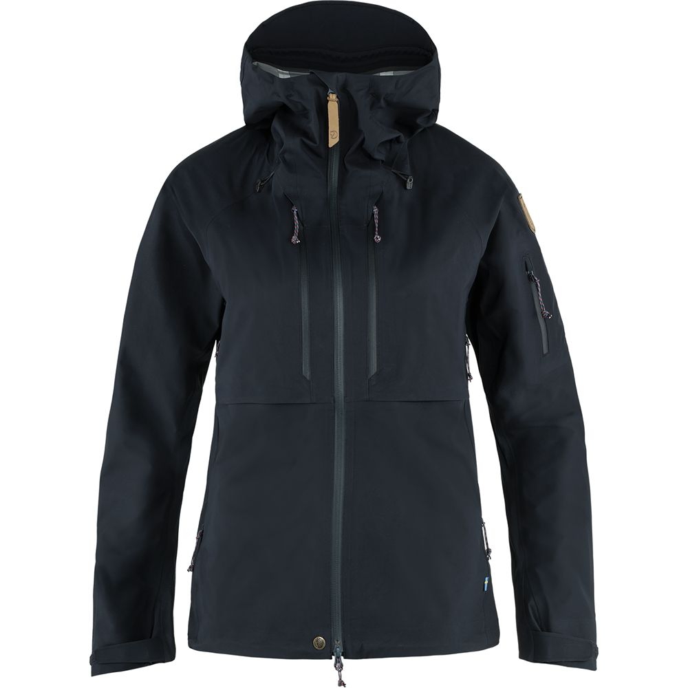 Fjällräven Keb Eco-Shell Jacket Women's Dark Navy F89600-555 jassen online bestellen bij Kathmandu Outdoor & Travel