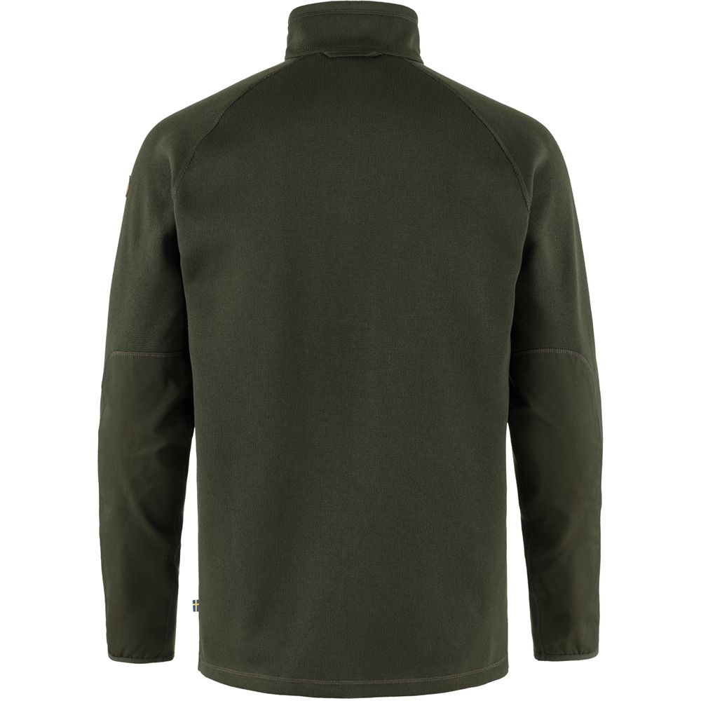 Fjällräven Övik Fleece Half Zip Deep Forest F87154-662 fleeces en truien online bestellen bij Kathmandu Outdoor & Travel