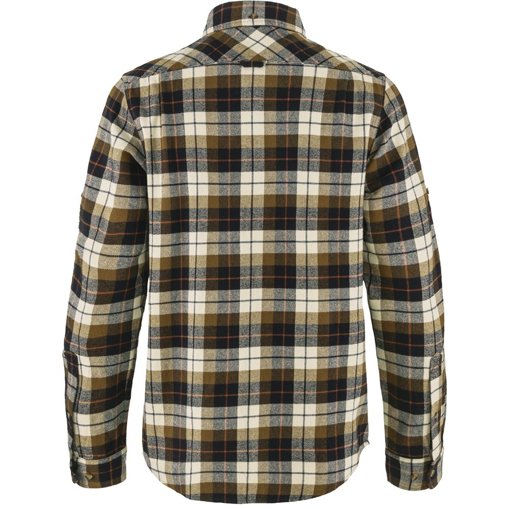 Fjällräven Singi Heavy Flannel Shirt Chalk White-Dark Navy F81373-113-555 shirts en tops online bestellen bij Kathmandu Outdoor & Travel