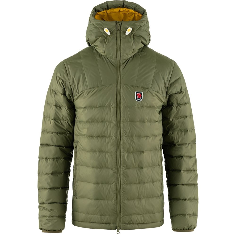 Fjällräven Expedition Pack Down Hoodie Green-Mustard Yellow F86121-620-161 jassen online bestellen bij Kathmandu Outdoor & Travel
