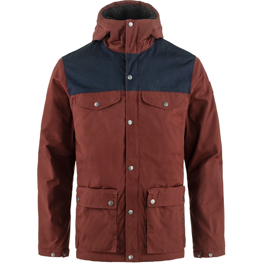 Fjällräven Greenland Winter Jacket Maroon-Dark Navy F87122-352-555 jassen online bestellen bij Kathmandu Outdoor & Travel