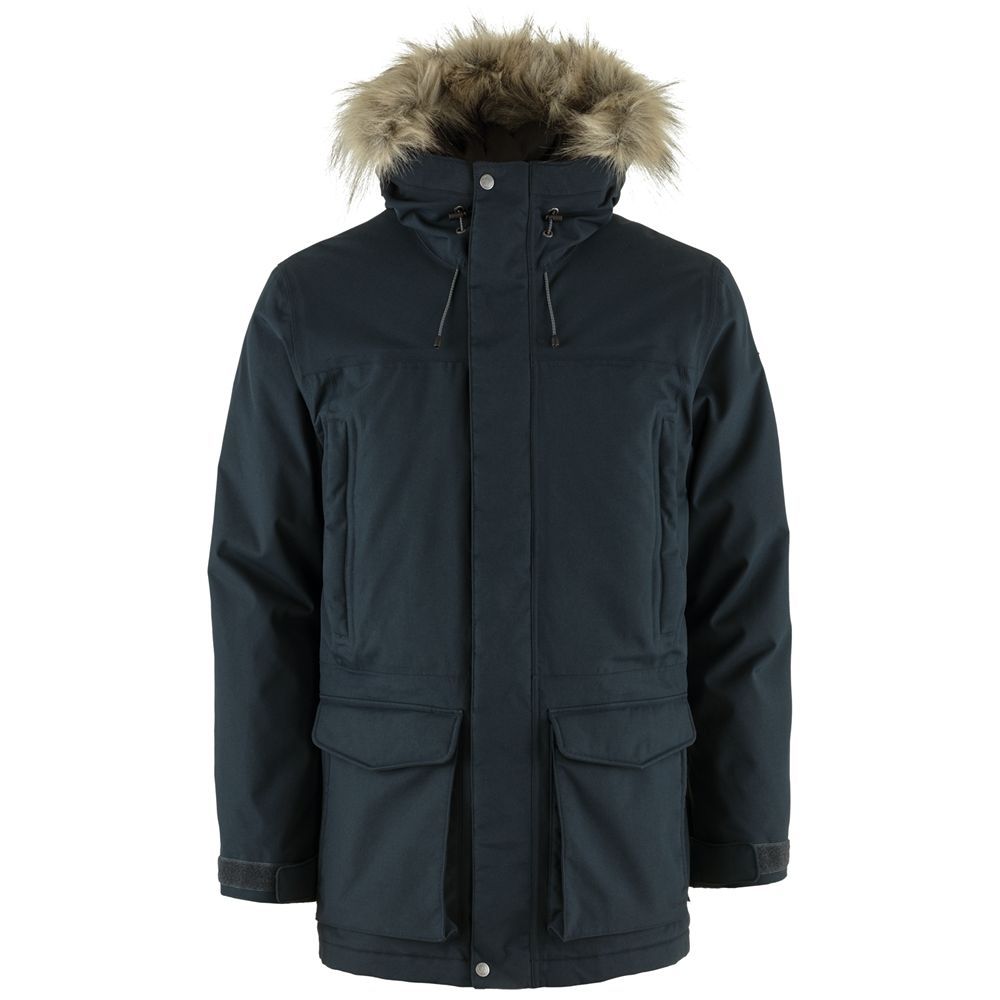 Fjällräven Nuuk Lite Parka Dark Navy F87158-555 jassen online bestellen bij Kathmandu Outdoor & Travel
