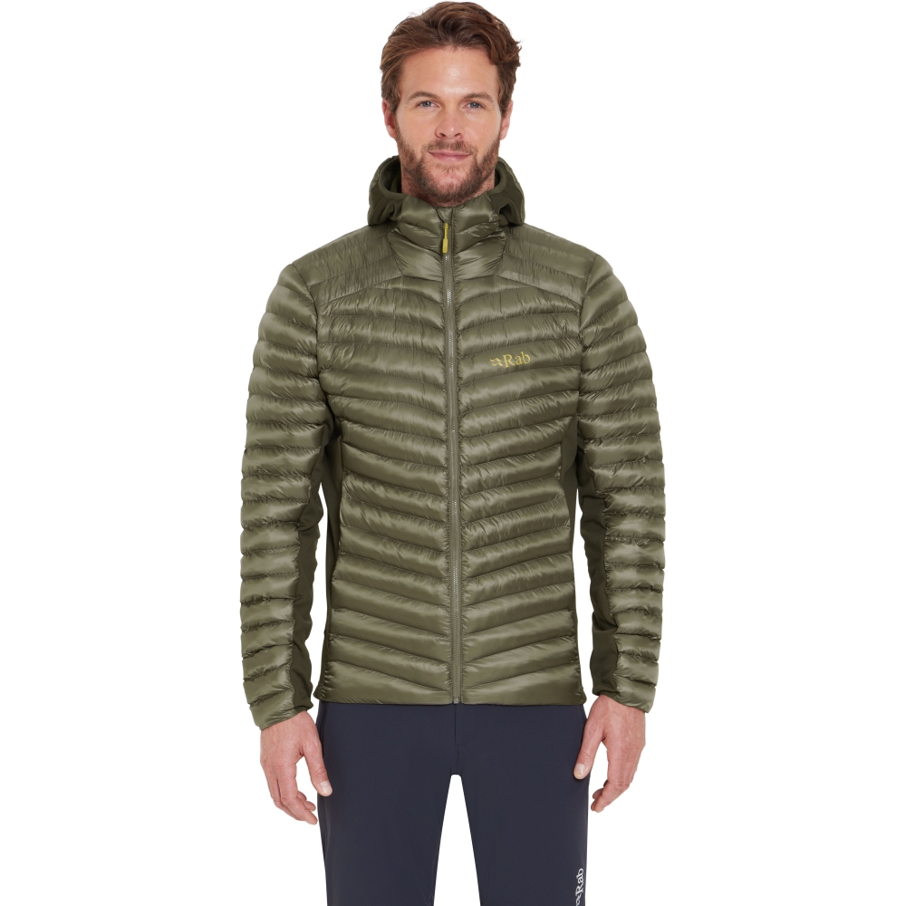 Rab Cirrus Flex Hoody Light Khaki/Army QIP-31-LKA jassen online bestellen bij Kathmandu Outdoor & Travel