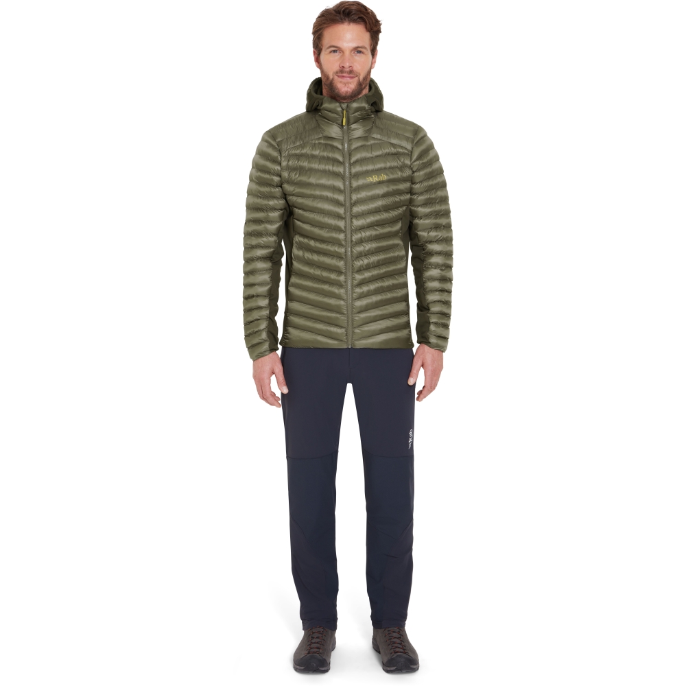 Rab Cirrus Flex Hoody Light Khaki/Army QIP-31-LKA jassen online bestellen bij Kathmandu Outdoor & Travel