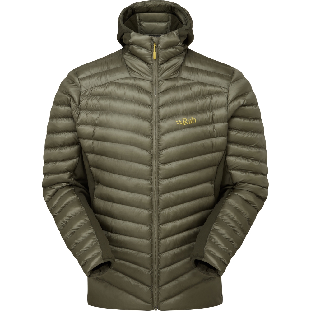 Rab Cirrus Flex Hoody Light Khaki/Army QIP-31-LKA jassen online bestellen bij Kathmandu Outdoor & Travel