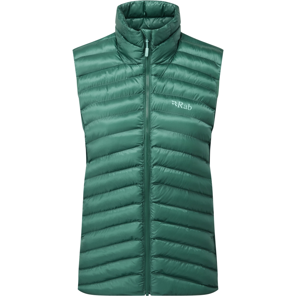 Rab Cirrus Flex Vest Women's Eucalyptus/Green Slate QIP-36-EGS jassen online bestellen bij Kathmandu Outdoor & Travel
