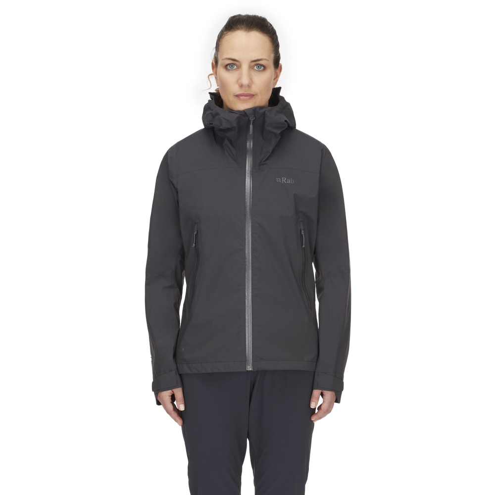 Rab Downpour Light Jacket Women's Anthracite QWG-91-ANT jassen online bestellen bij Kathmandu Outdoor & Travel