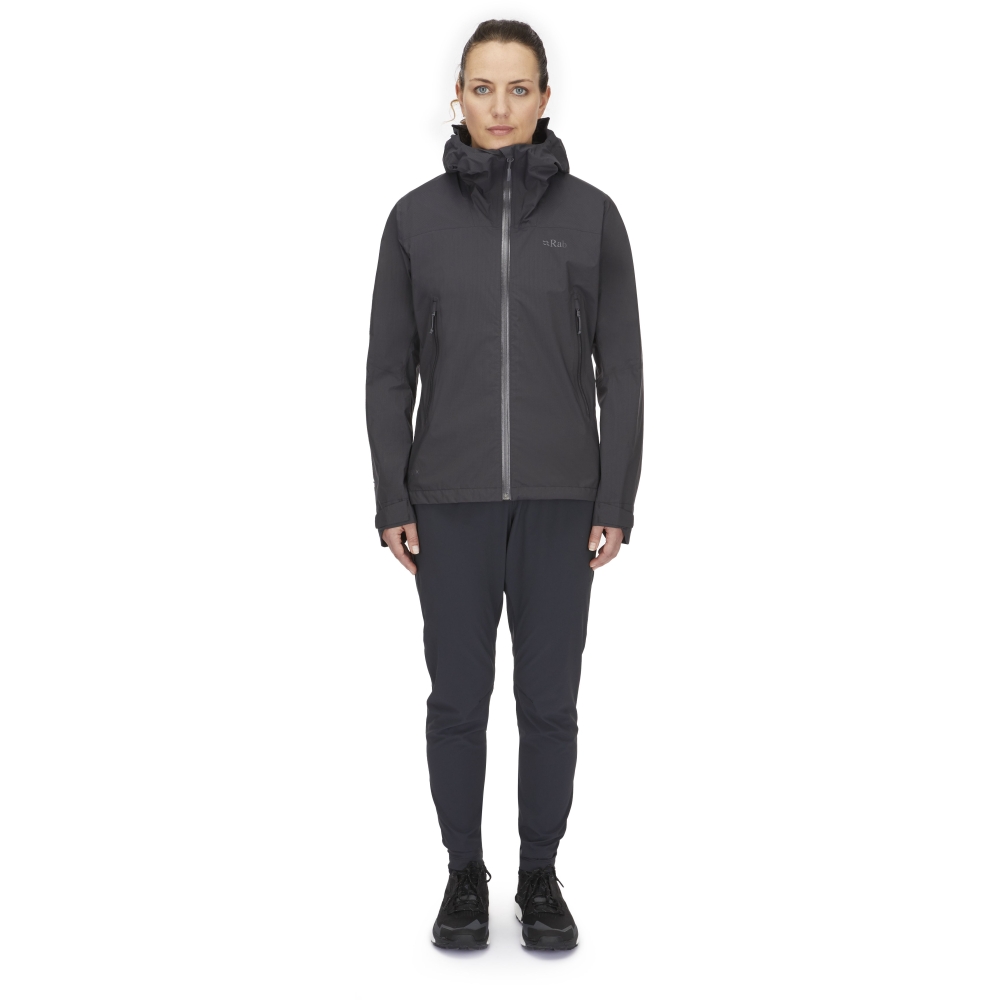 Rab Downpour Light Jacket Women's Anthracite QWG-91-ANT jassen online bestellen bij Kathmandu Outdoor & Travel