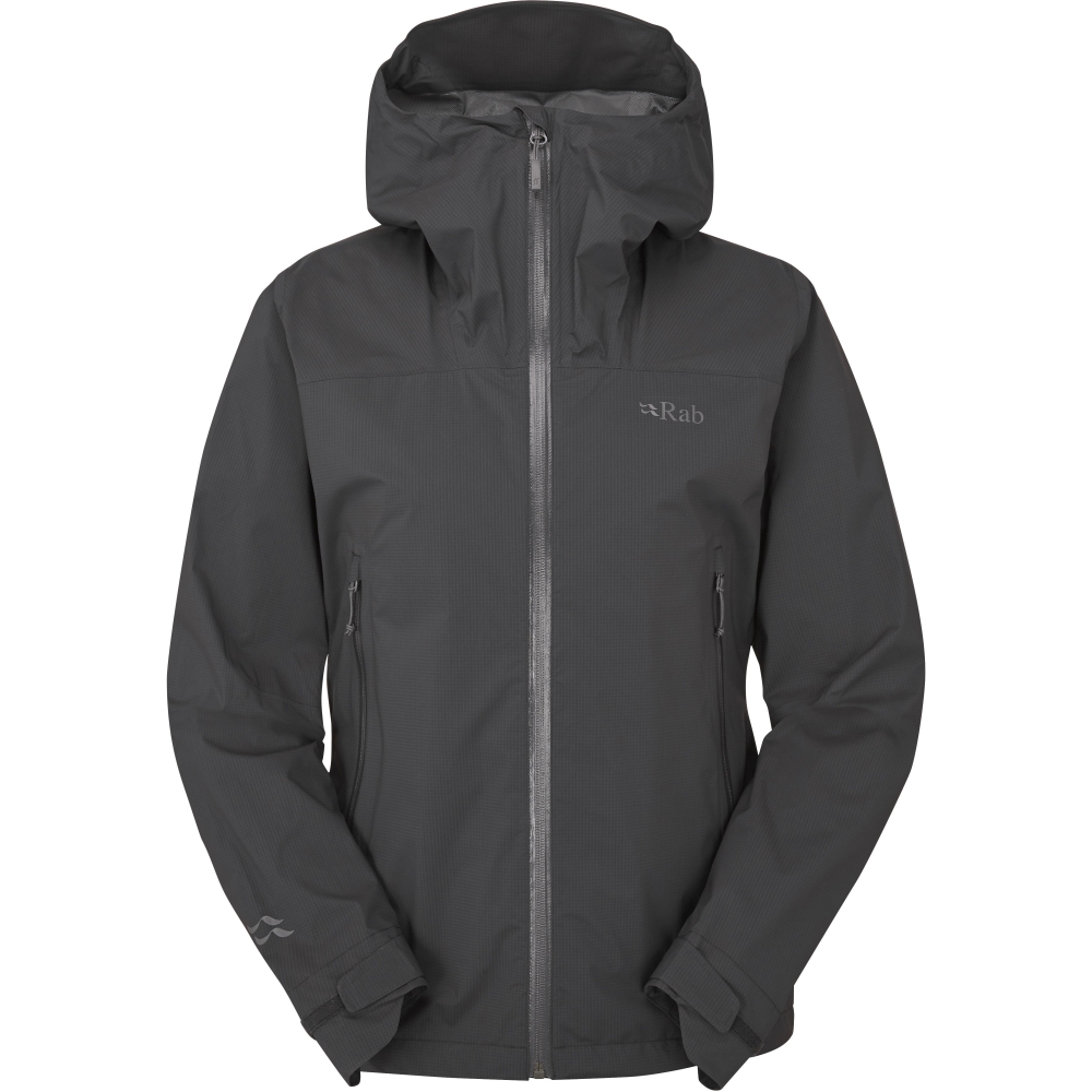 Rab Downpour Light Jacket Women's Anthracite QWG-91-ANT jassen online bestellen bij Kathmandu Outdoor & Travel