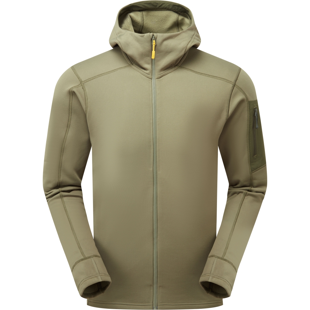 Rab Modulus Hoody Light Khaki QFG-15-LKH fleeces en truien online bestellen bij Kathmandu Outdoor & Travel