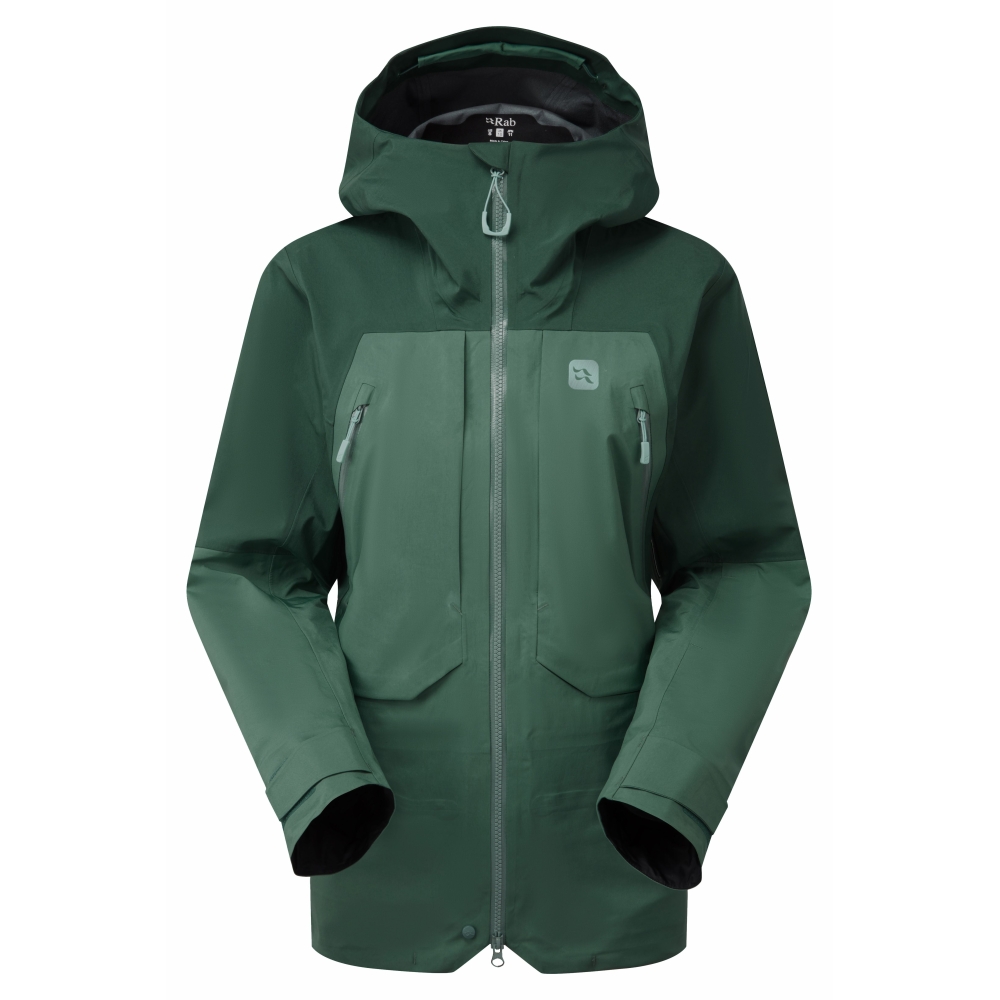 Rab Khroma Converge Jacket Women's Green Slate/Eucalyptus QFG-28-GSE jassen online bestellen bij Kathmandu Outdoor & Travel