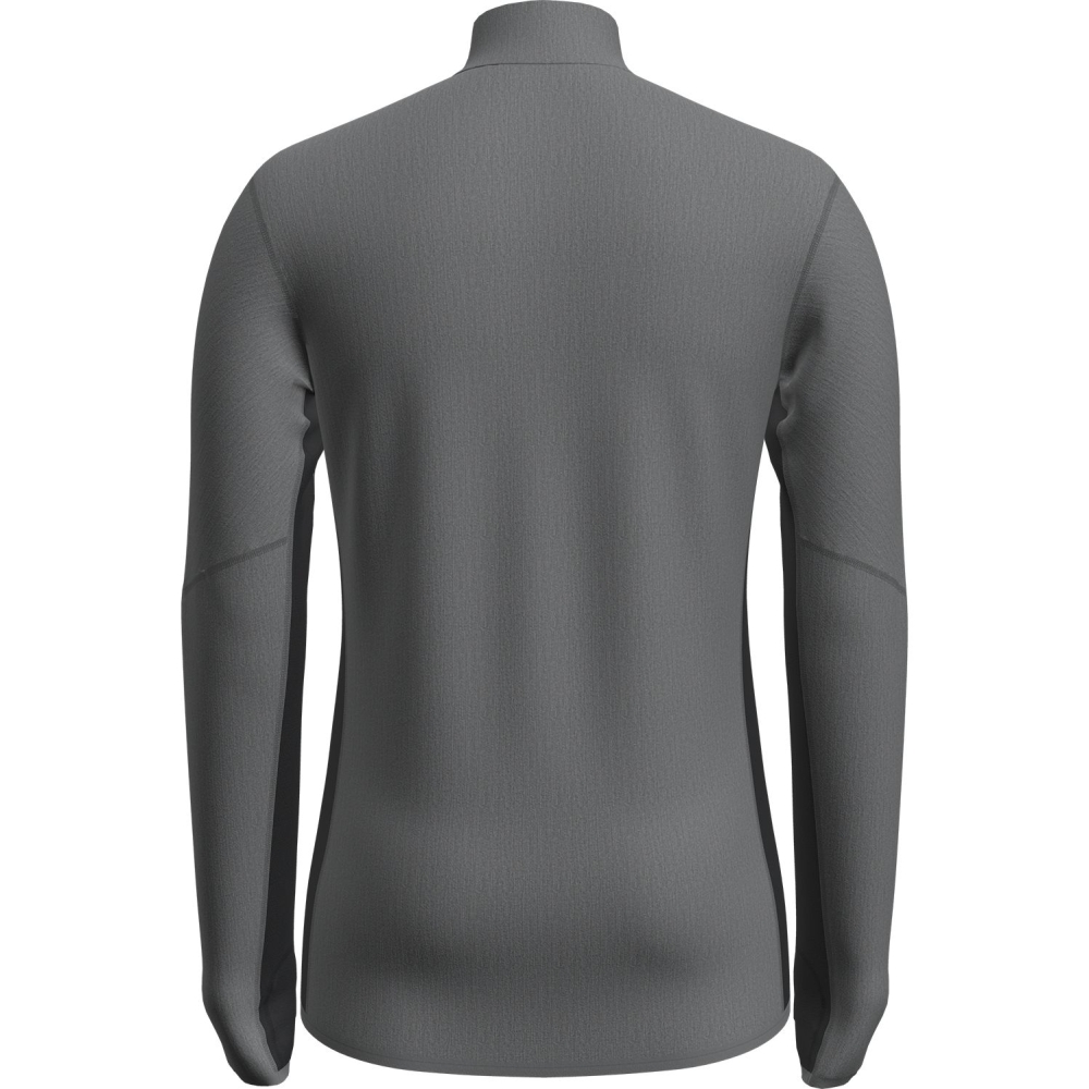 Icebreaker Descender LS Zip Jet Hthr/Black IBB04853-A011 fleeces en truien online bestellen bij Kathmandu Outdoor & Travel