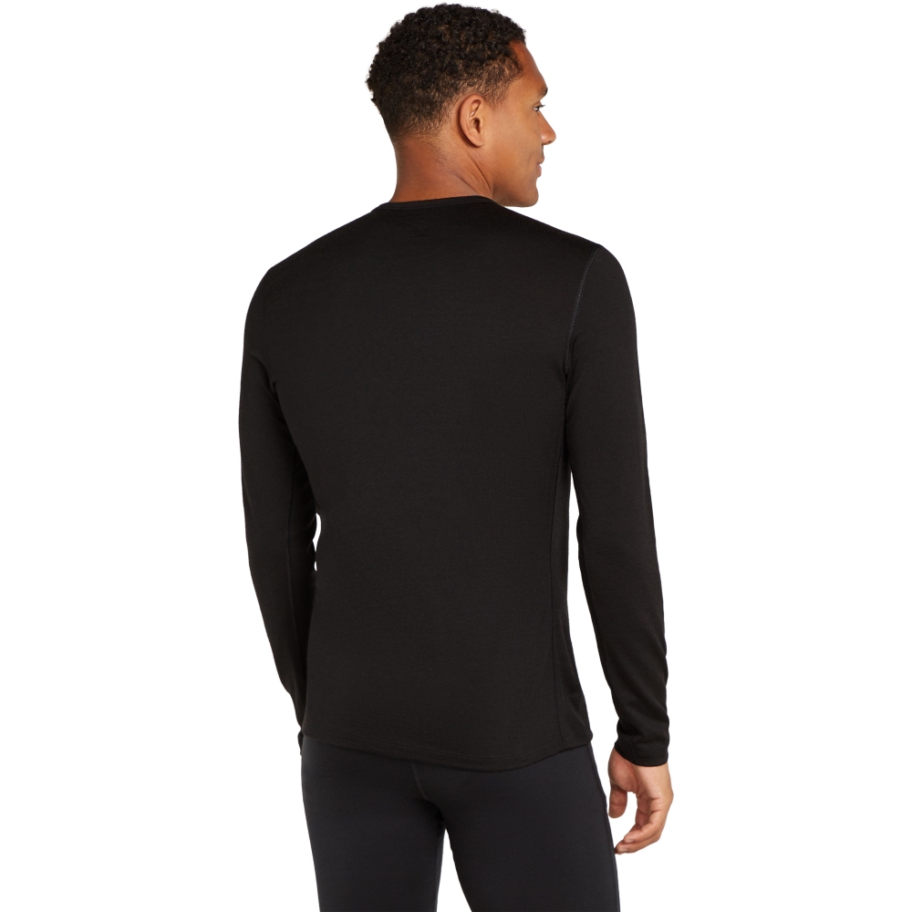 Icebreaker Mer 200 Oasis LS Crewe Ruapehu Round  Black IB0A572O-0011 onderkleding/thermokleding online bestellen bij Kathmandu Outdoor & Travel