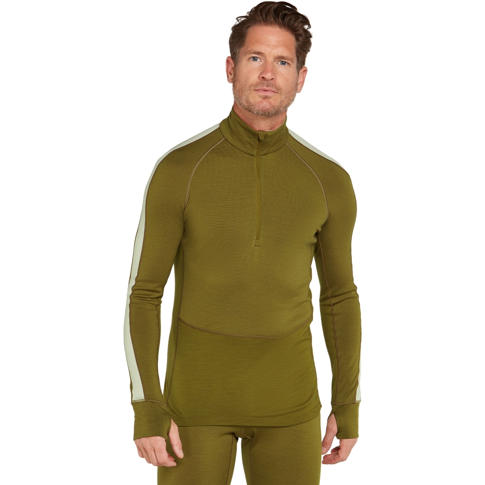 Icebreaker ZoneKnit 260 LS Half Zip Algae/Ashen IBBA56HF-02K1 onderkleding/thermokleding online bestellen bij Kathmandu Outdoor & Travel