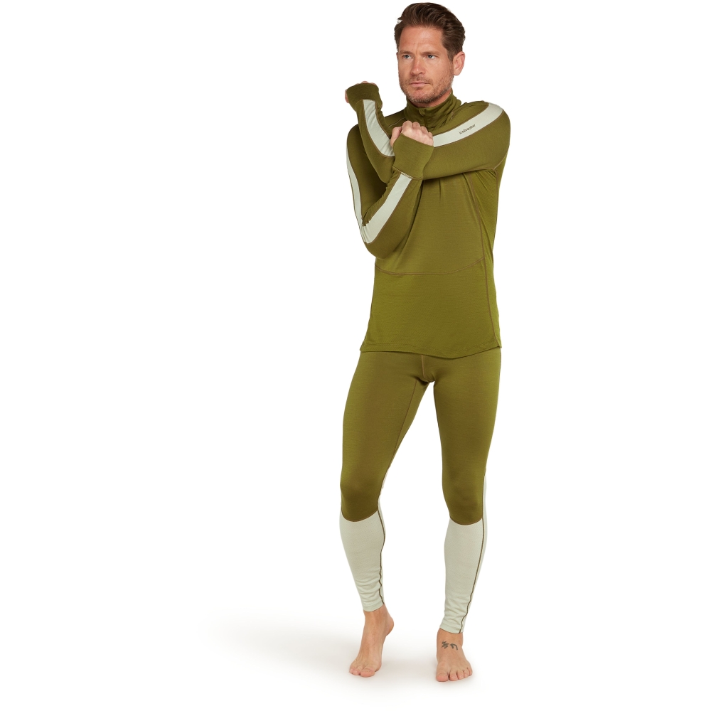 Icebreaker ZoneKnit 260 LS Half Zip Algae/Ashen IBBA56HF-02K1 onderkleding/thermokleding online bestellen bij Kathmandu Outdoor & Travel