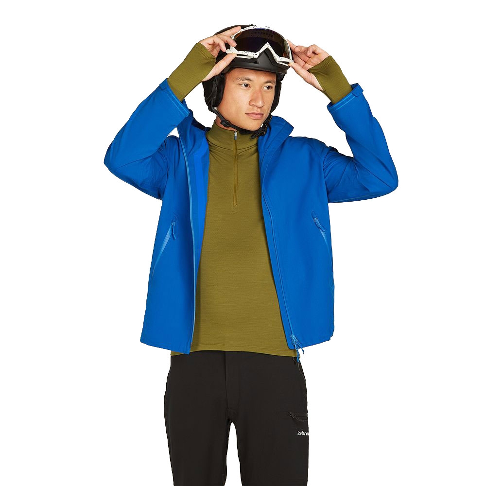 Icebreaker 300 MerinoFine Polar LS Half Zip Algae IBBA56Q9-3571 onderkleding/thermokleding online bestellen bij Kathmandu Outdoor & Travel