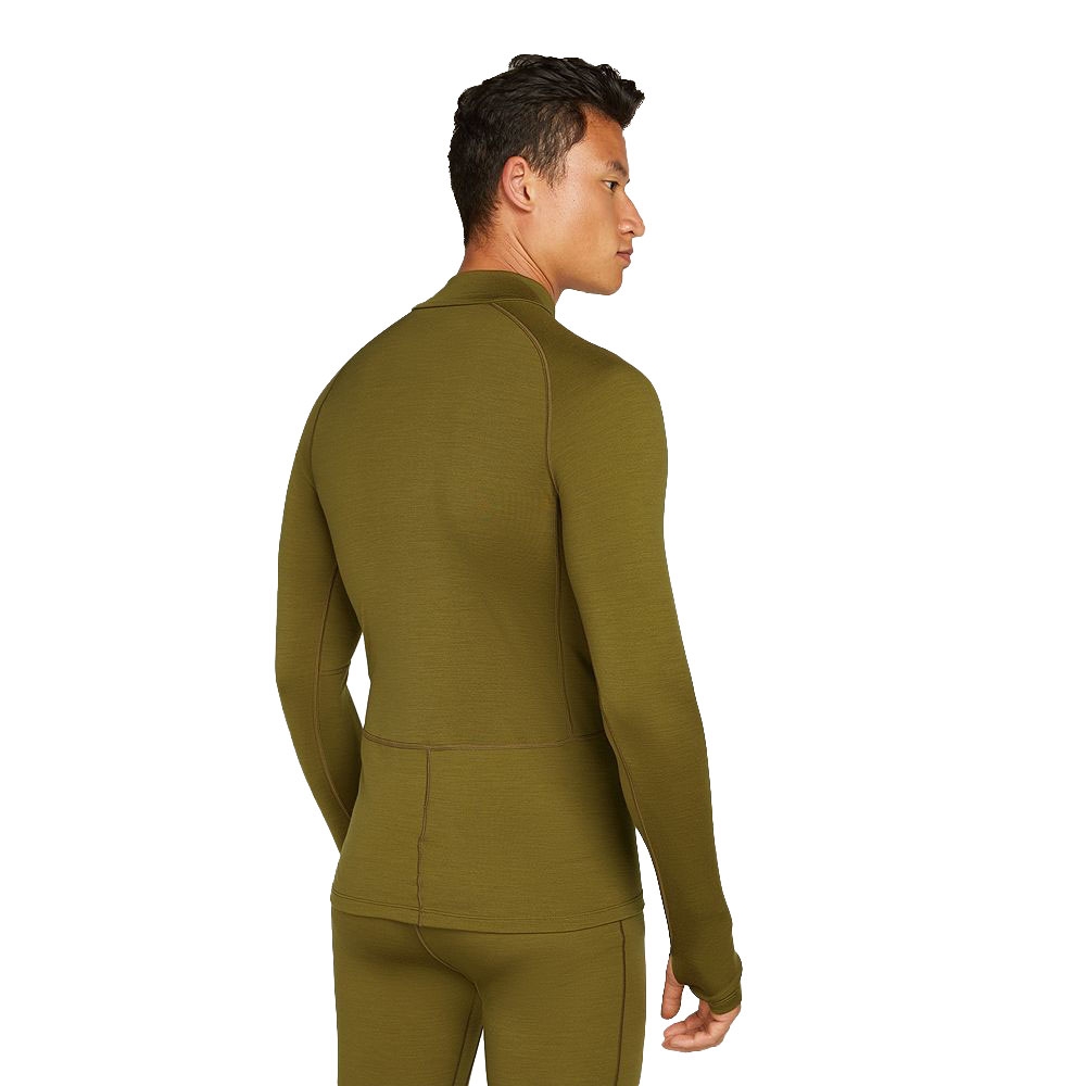 Icebreaker 300 MerinoFine Polar LS Half Zip Algae IBBA56Q9-3571 onderkleding/thermokleding online bestellen bij Kathmandu Outdoor & Travel