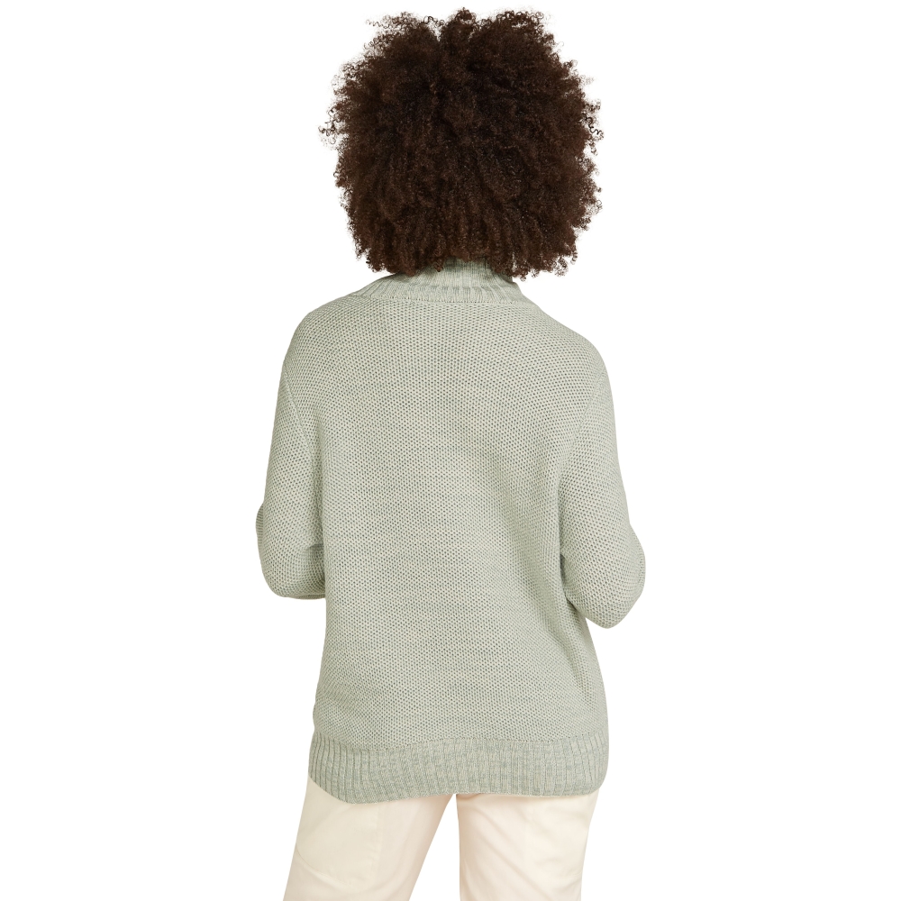 Icebreaker Seevista Funnel Neck Sweater Women's Ashen/Moss IB0A59LI-02R1 fleeces en truien online bestellen bij Kathmandu Outdoor & Travel