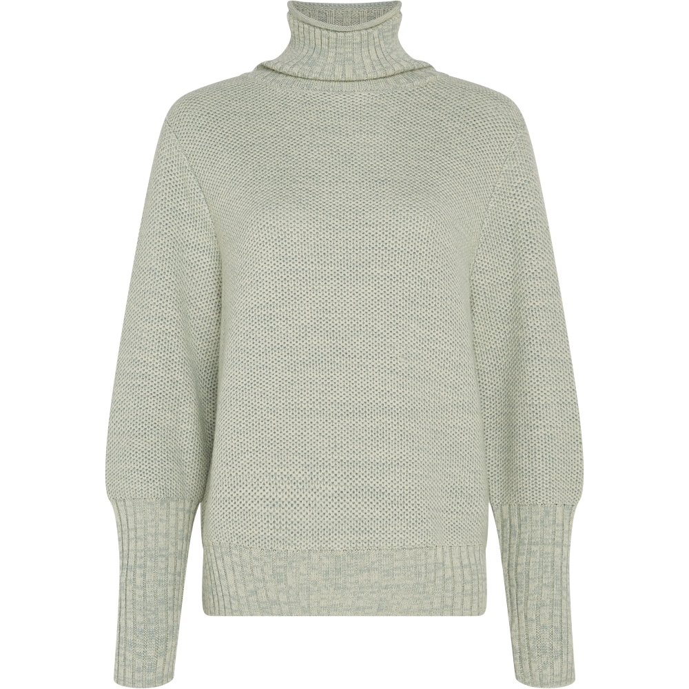 Icebreaker Seevista Funnel Neck Sweater Women's Ashen/Moss IB0A59LI-02R1 fleeces en truien online bestellen bij Kathmandu Outdoor & Travel