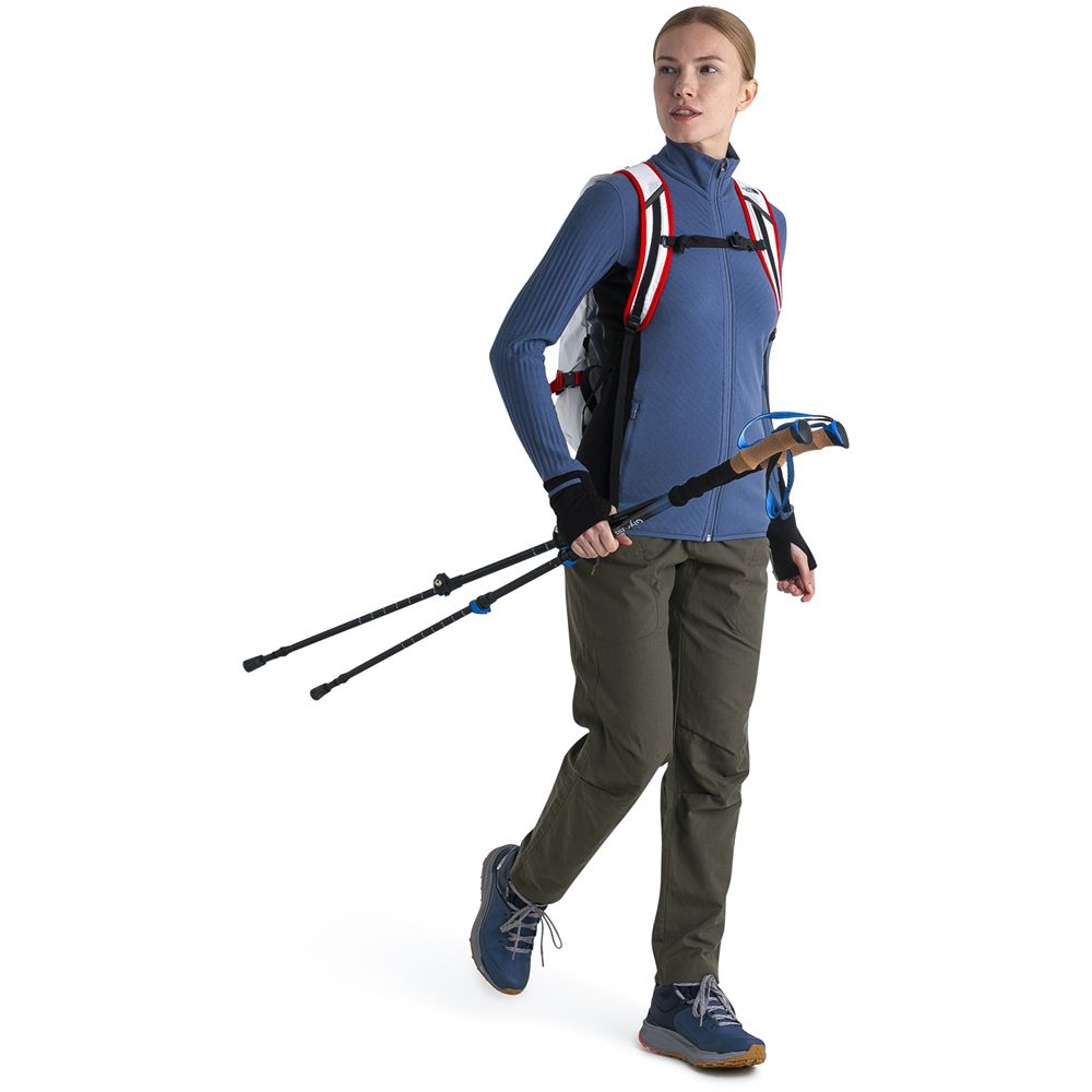 Icebreaker Descender LS Zip Women's Dawn/Black IBB03900-B981 fleeces en truien online bestellen bij Kathmandu Outdoor & Travel