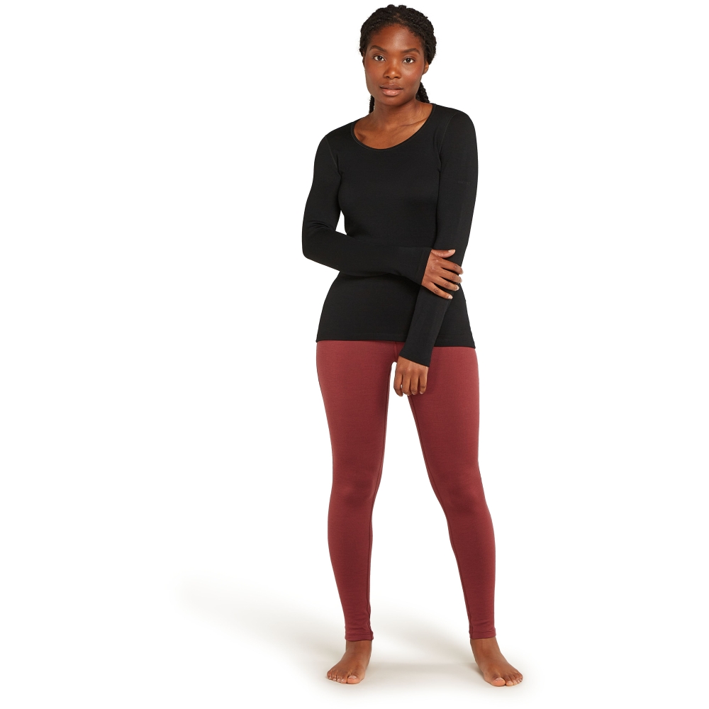 Icebreaker Mer 260 Tech LS Scoop Women's Black IB0A5727-0011 onderkleding/thermokleding online bestellen bij Kathmandu Outdoor & Travel