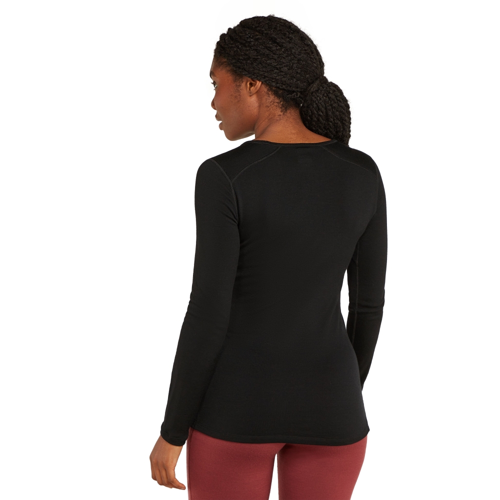 Icebreaker Mer 260 Tech LS Scoop Women's Black IB0A5727-0011 onderkleding/thermokleding online bestellen bij Kathmandu Outdoor & Travel