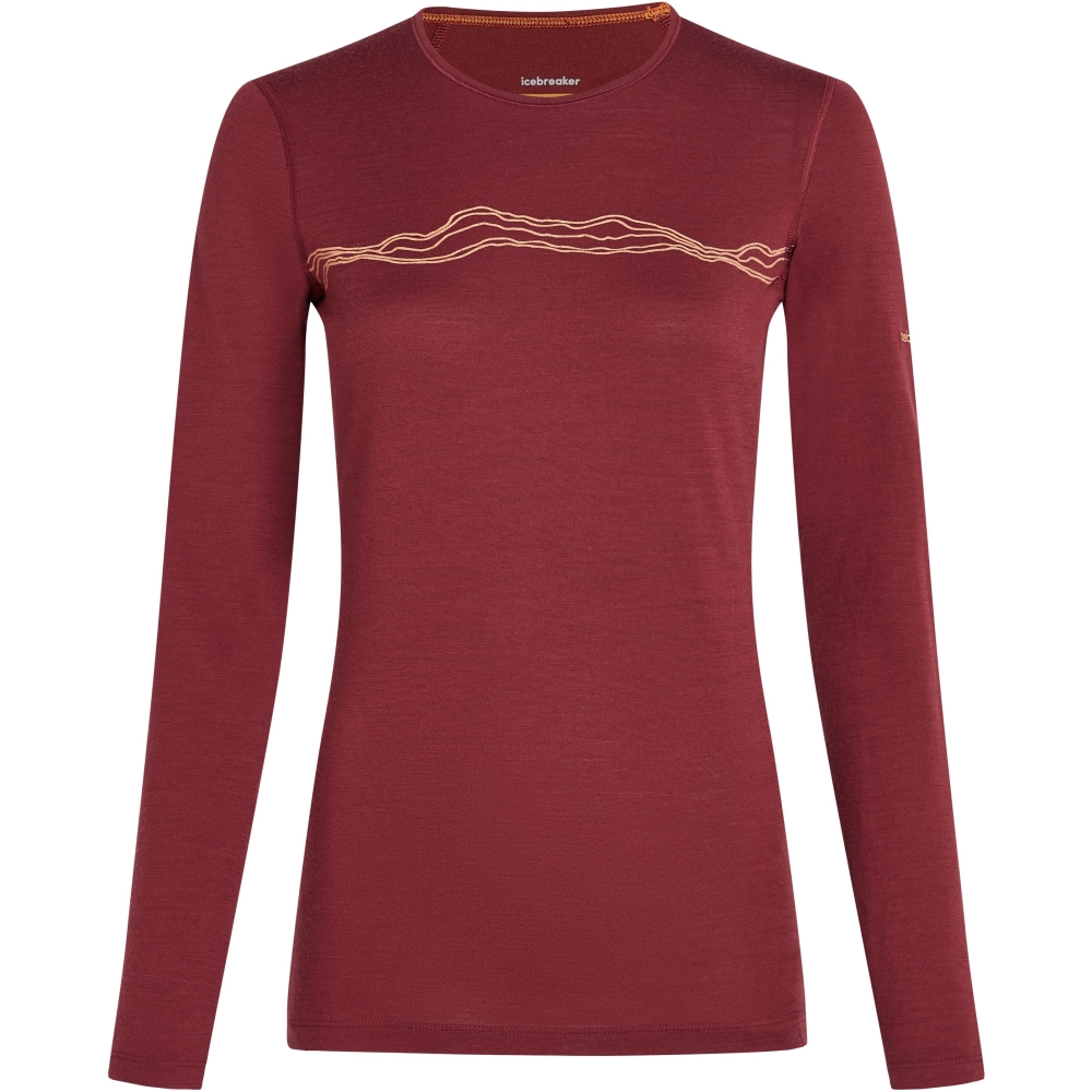 Icebreaker Mer 200 Oasis LS Crewe Mountain Pulse Women's Port IB0A574V-01C1 onderkleding/thermokleding online bestellen bij Kathmandu Outdoor & Travel