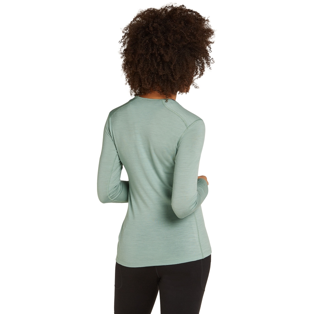 Icebreaker Mer 200 Oasis LS Crewe Mountain Pulse Women's Moss IB0A574V-01G1 onderkleding/thermokleding online bestellen bij Kathmandu Outdoor & Travel