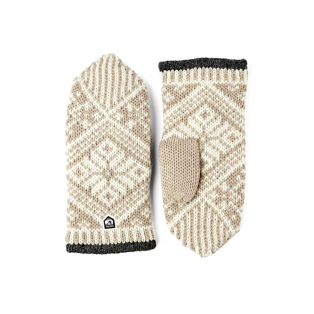 Hestra Nordic Wool Mitt Beige/Offwhite 63921-650020 kleding accessoires online bestellen bij Kathmandu Outdoor & Travel