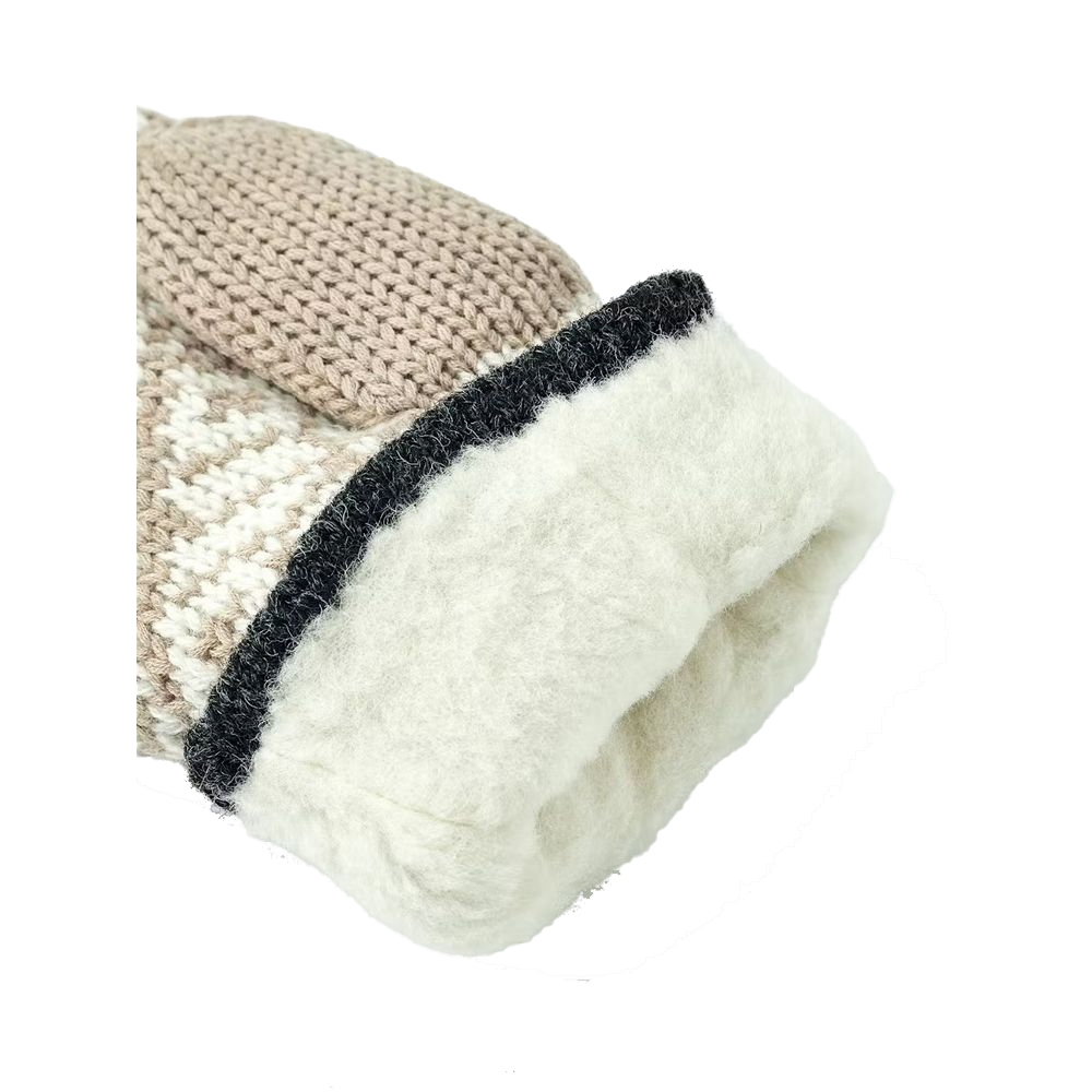 Hestra Nordic Wool Mitt Beige/Offwhite 63921-650020 kleding accessoires online bestellen bij Kathmandu Outdoor & Travel