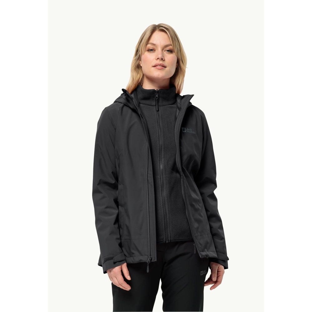 Jack Wolfskin Moonrise 3in1 Jkt Women's black 1115621-6000 jassen online bestellen bij Kathmandu Outdoor & Travel