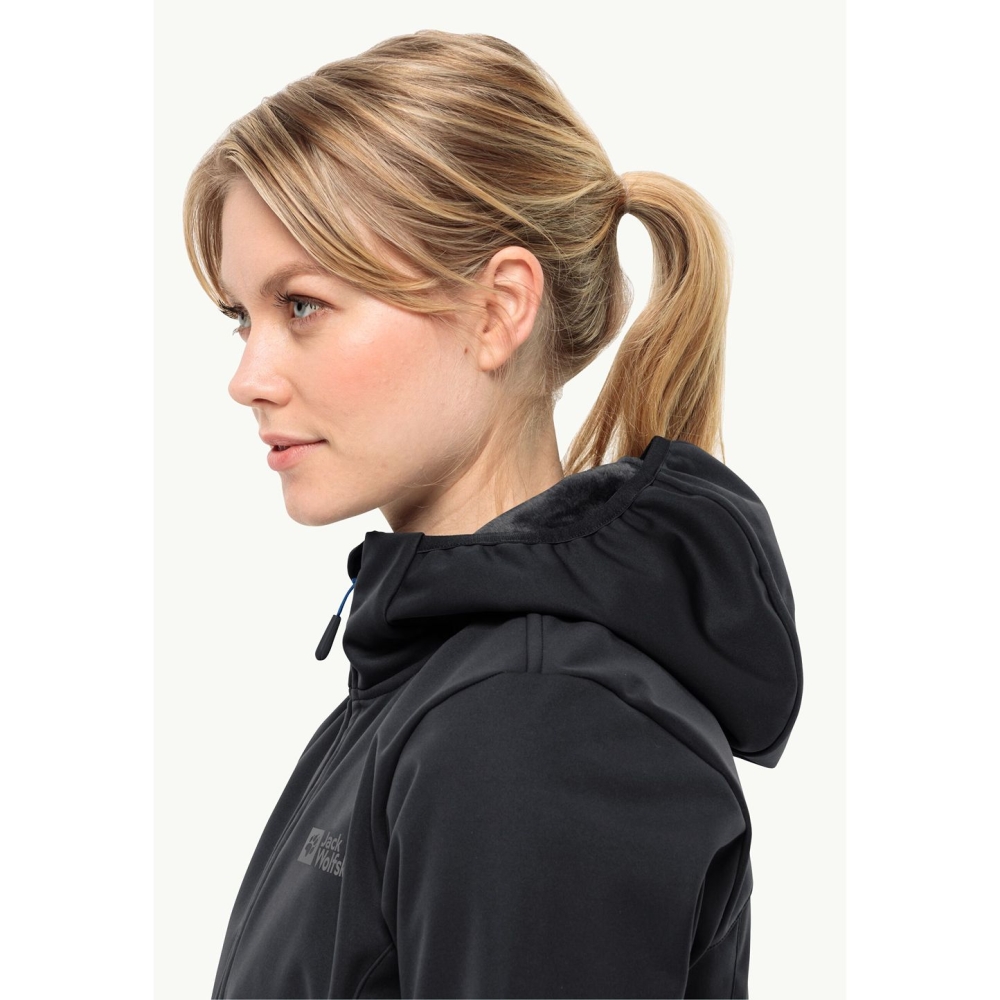 Jack Wolfskin Windhain Hoody Women's black 1307481-6000 fleeces en truien online bestellen bij Kathmandu Outdoor & Travel