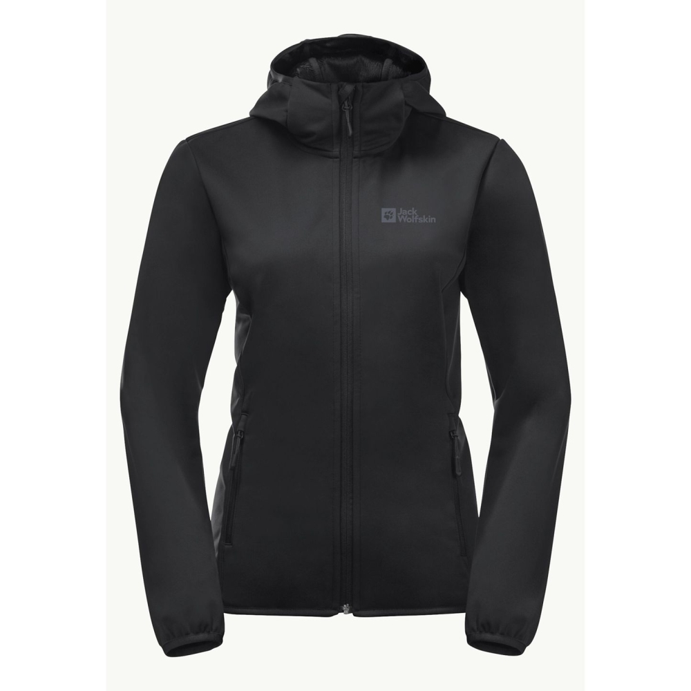 Jack Wolfskin Windhain Hoody Women's black 1307481-6000 fleeces en truien online bestellen bij Kathmandu Outdoor & Travel
