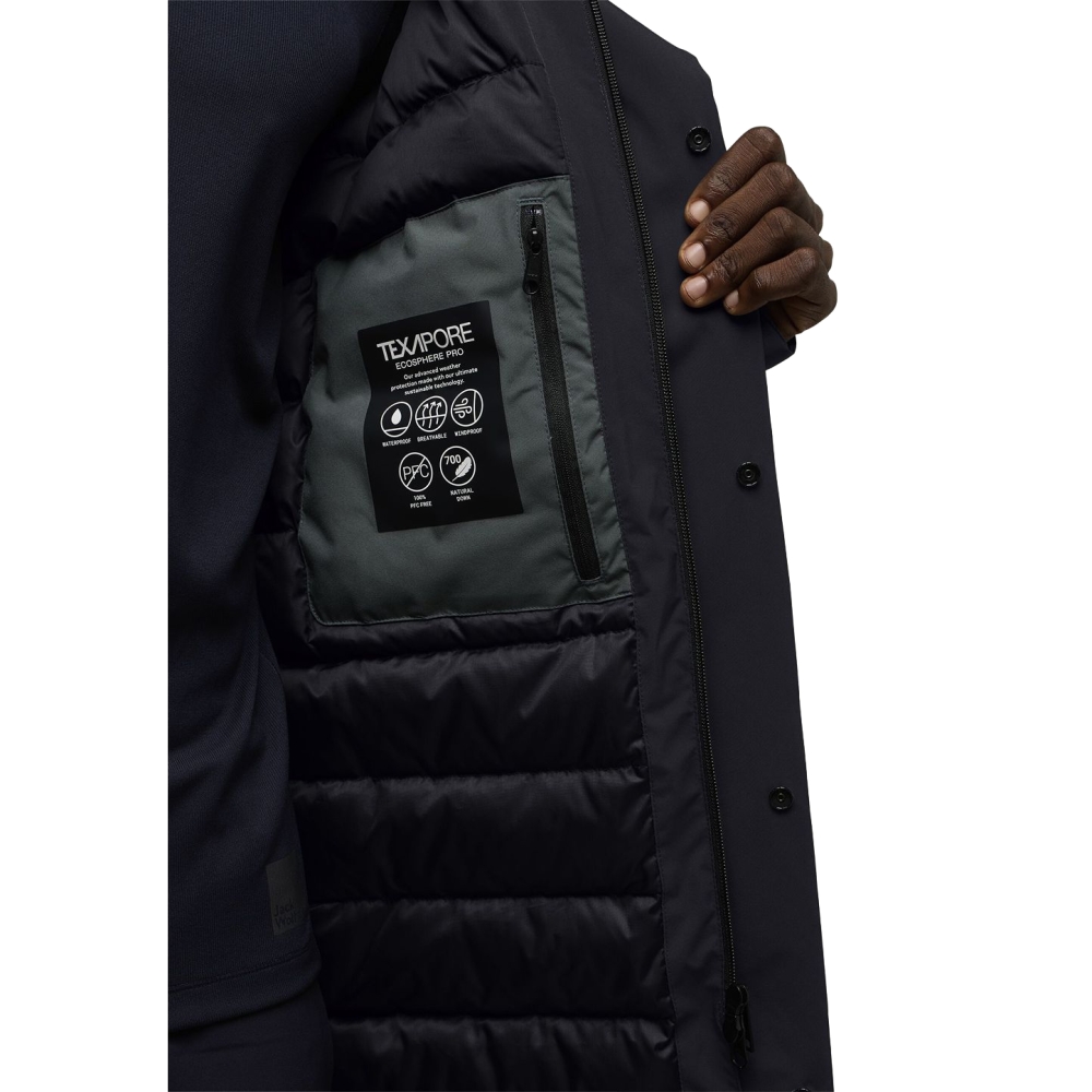 Jack Wolfskin Brandenburger Coat dark navy A60201-C0413 jassen online bestellen bij Kathmandu Outdoor & Travel