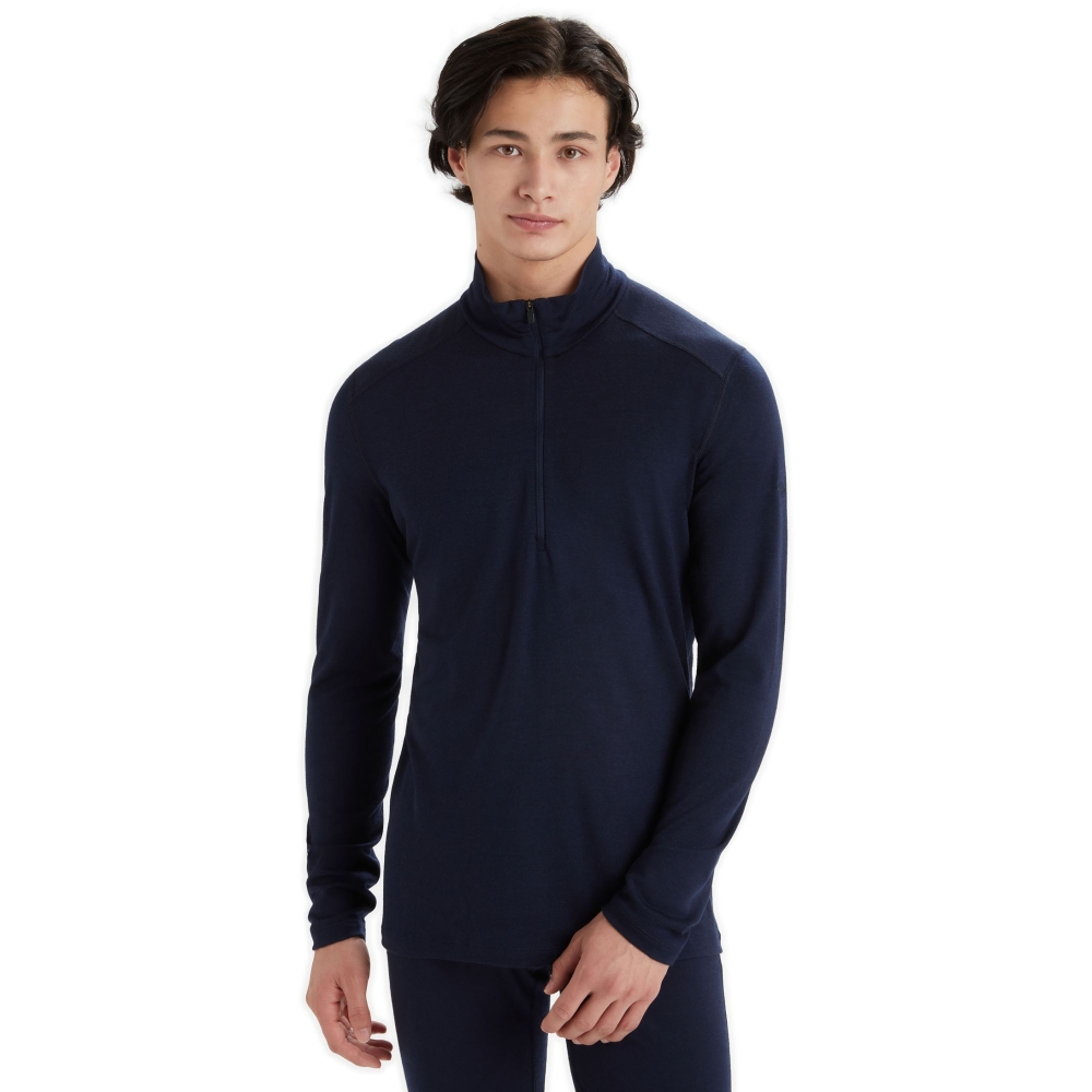 Icebreaker 200 Oasis LS Half Zip Midnight Navy IBB04367-4011 onderkleding/thermokleding online bestellen bij Kathmandu Outdoor & Travel