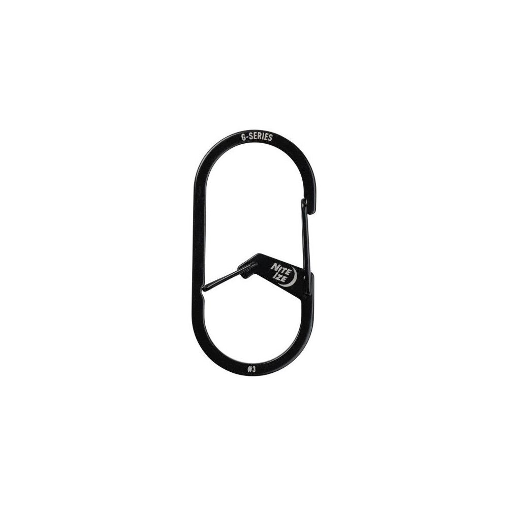 Nite-Ize G-Series Karabijnhaak Zwart #3 Zwart NI GS3-01-R6 gadgets en handigheden online bestellen bij Kathmandu Outdoor & Travel