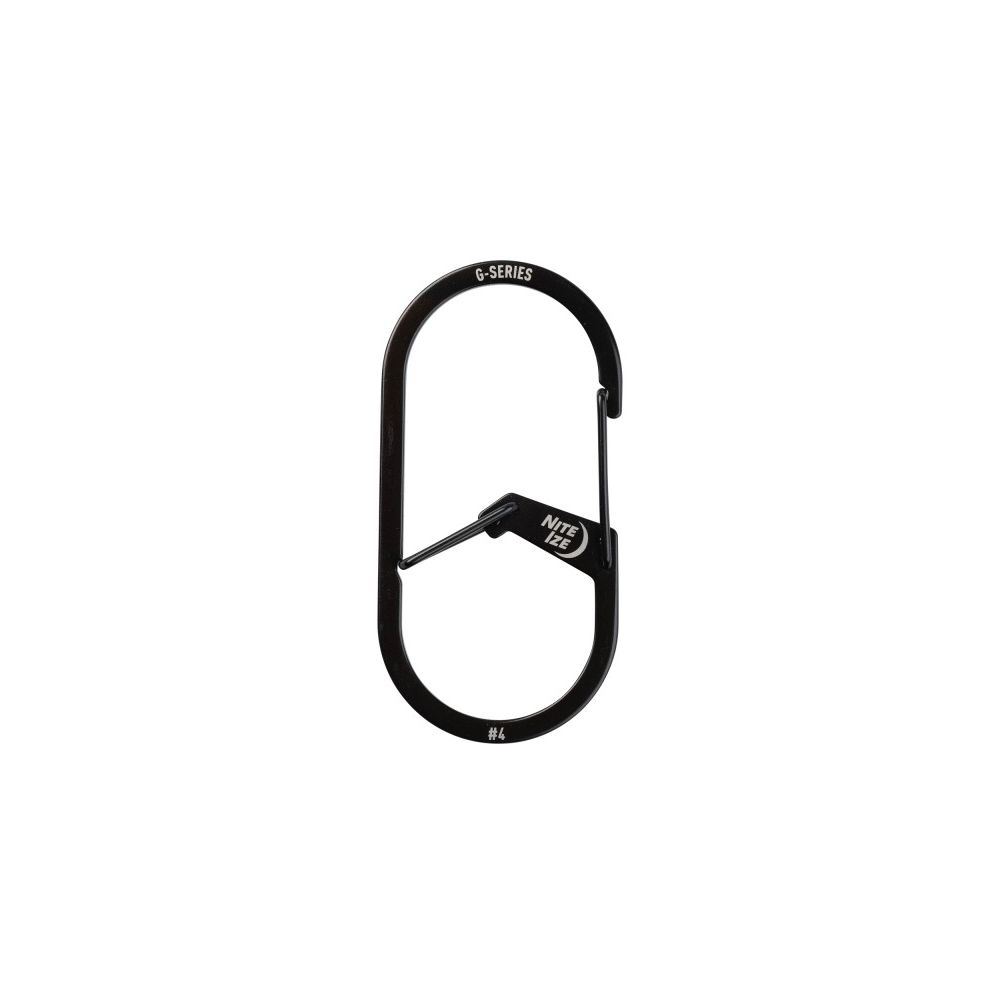 Nite-Ize G-Series Karabijnhaak Zwart #4 Zwart NI GS4-01-R6 gadgets en handigheden online bestellen bij Kathmandu Outdoor & Travel
