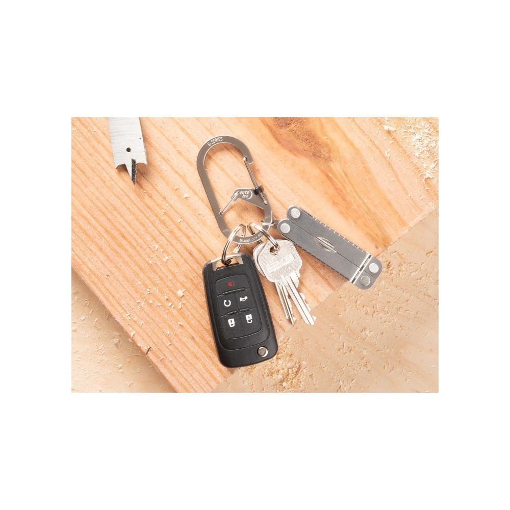 Nite-Ize G-Series Karabijnhaak Slidelock Zilver #3 Zilver NI GSL3-11-R6 gadgets en handigheden online bestellen bij Kathmandu Outdoor & Travel