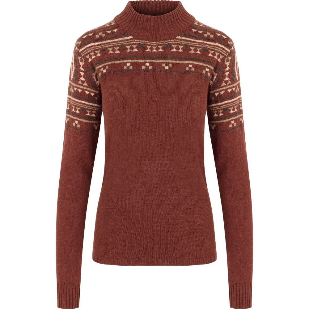 Sherpa Adventure Gear Bhutla Crew Women's Rust SW25065-444 fleeces en truien online bestellen bij Kathmandu Outdoor & Travel